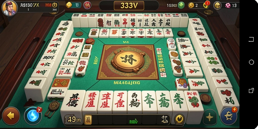Screenshot gameplay menunjukkan keseruan permainan Mahjong di 333V.