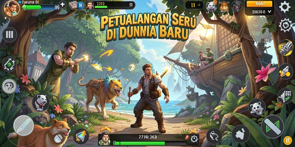 Screenshot menampilkan gameplay seru dalam petualangan 666I.