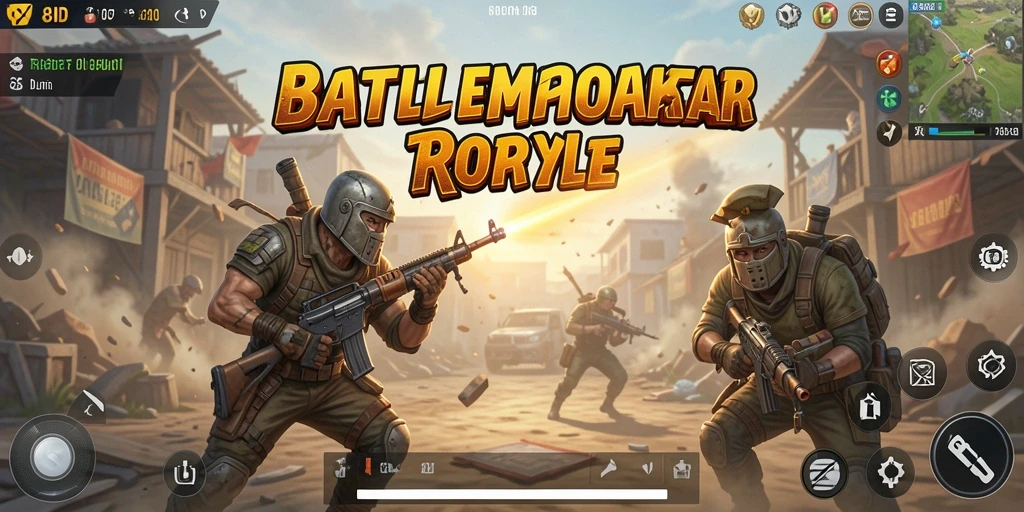 Tampilan gameplay seru dari 8ID yang penuh aksi Battle Royale.