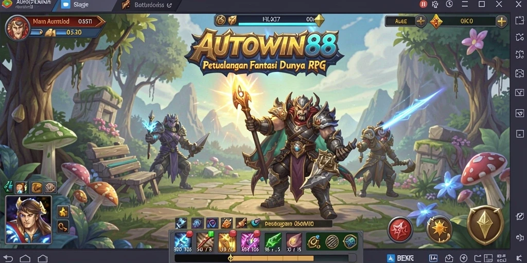 Gameplay epik di AUTOWIN88 dengan karakter dan monster fantastis.