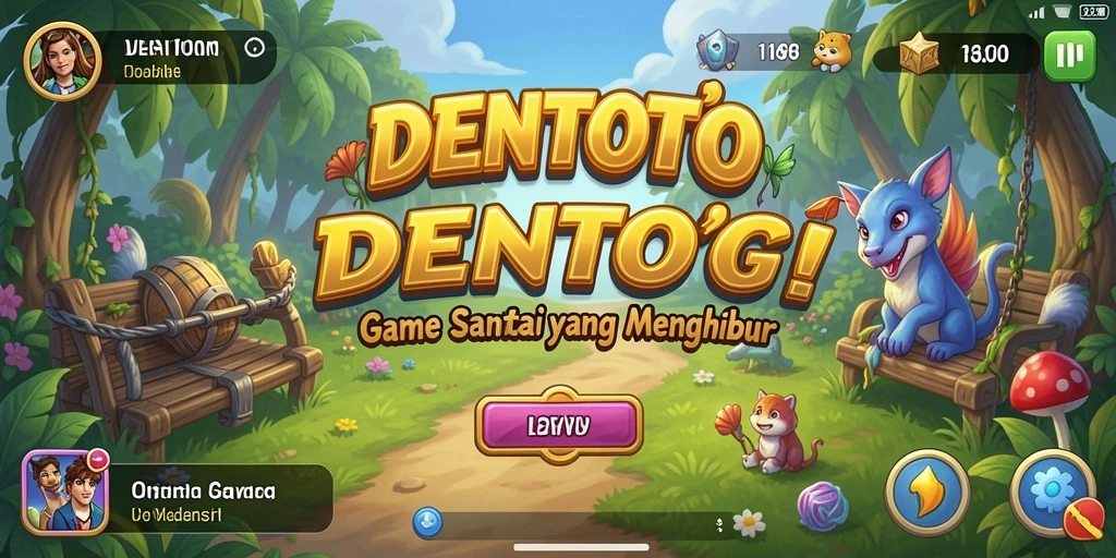 Tampilan gameplay DENTOTO yang ceria dan menghibur.