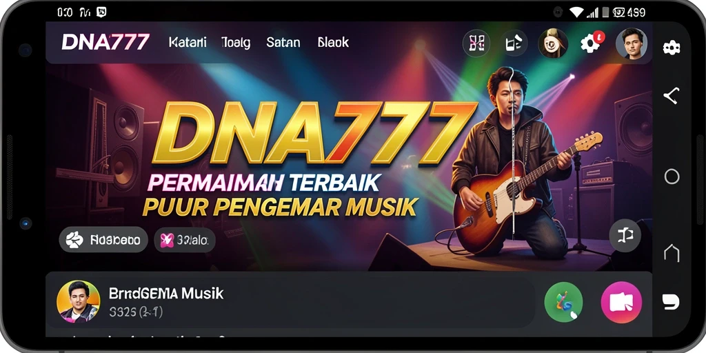 Tampilan gameplay menarik dari aplikasi Musik DNA777.