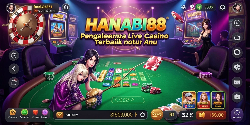 Tampilan gameplay menarik dalam aplikasi Live Casino HANABI88.