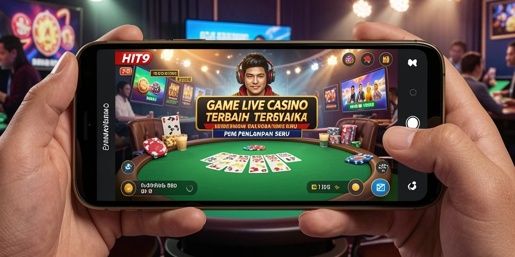 Tampilan menarik dari permainan Live Casino di HIT9 dengan dealer profesional.