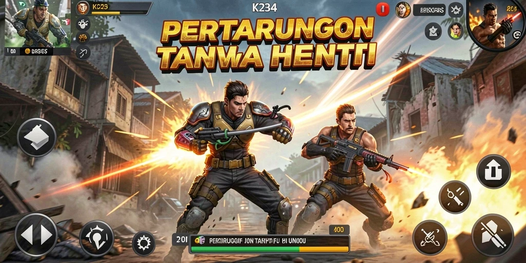 Screenshot K234 menampilkan momen seru dalam pertempuran aksi.