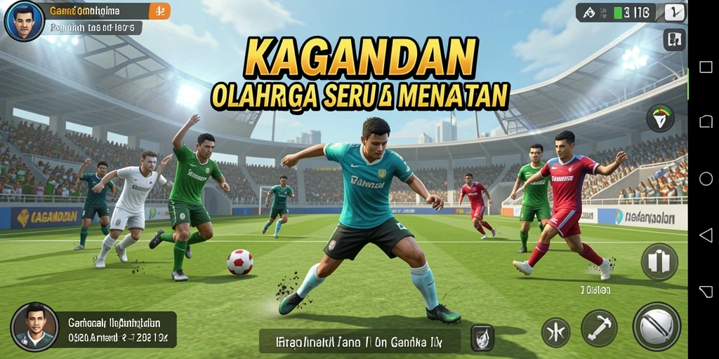 Tampilan menarik dari gameplay KAGANDAN yang penuh aksi olahraga.