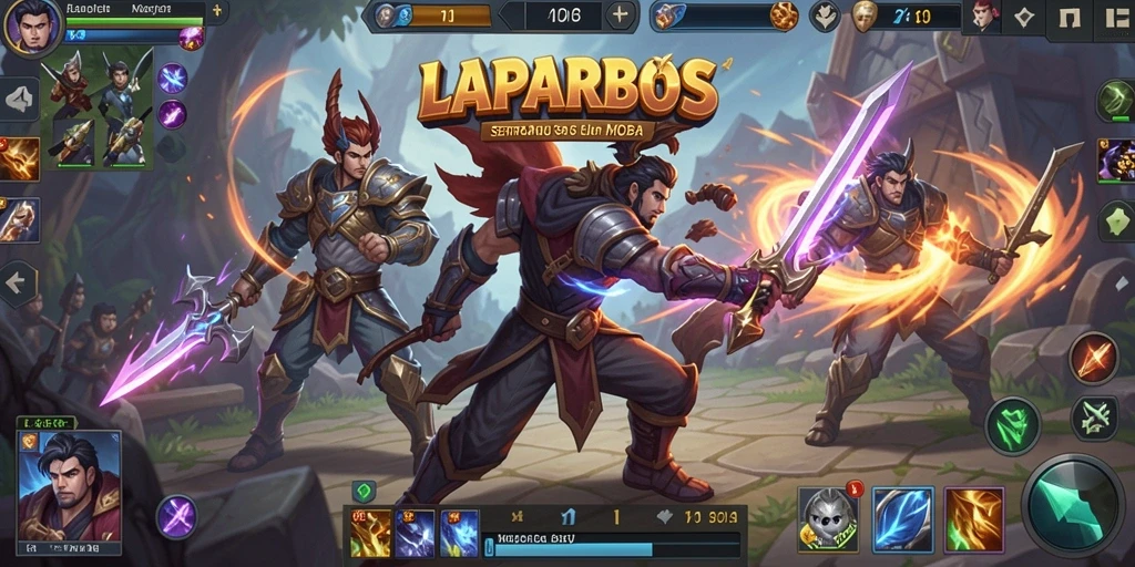 Gameplay seru LAPARBOS dengan pertarungan tim yang menegangkan.