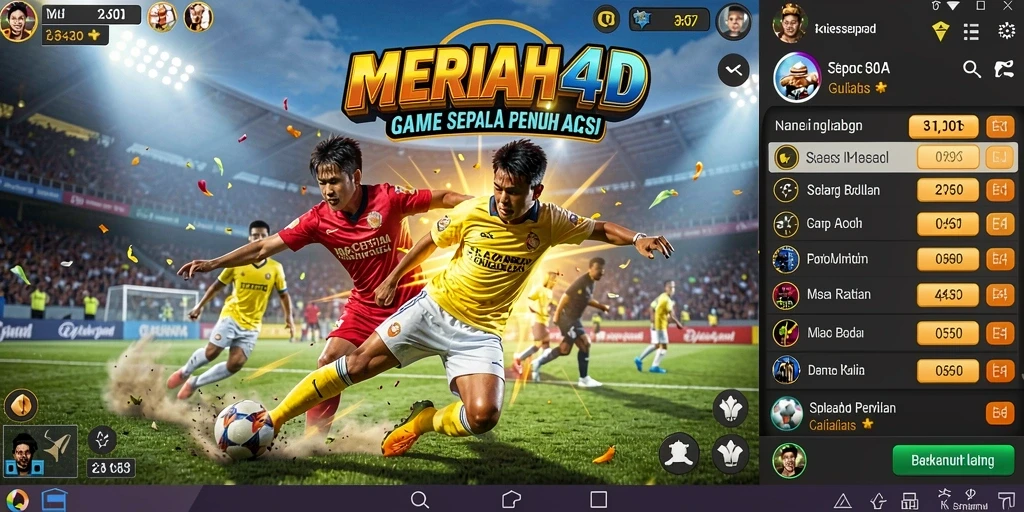 Tampilan gameplay <strong>MERIAH4D</strong> yang menegangkan dan seru di lapangan hijau.