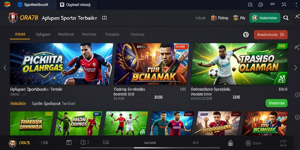 Screenshot ORA78 menampilkan antarmuka taruhan olahraga yang interaktif.