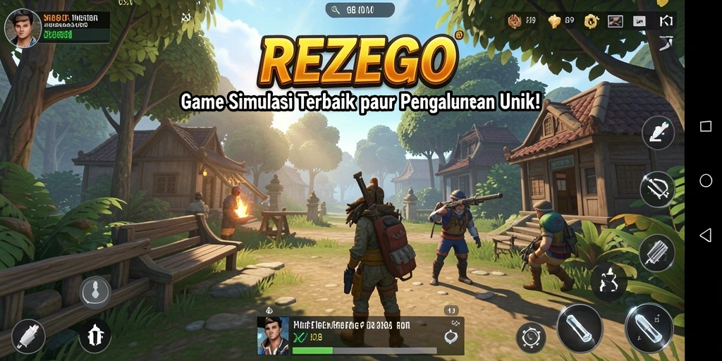 Tampilan gameplay REZEGO yang menarik dan interaktif.