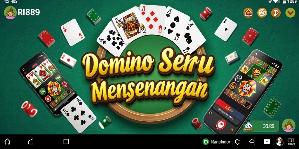 Tampilan gameplay seru RI889 yang penuh aksi Domino.