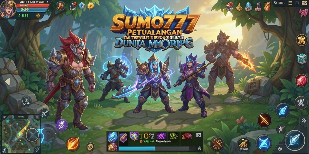 Tampilan gameplay epik SUMO777 dengan berbagai karakter dan pertempuran.