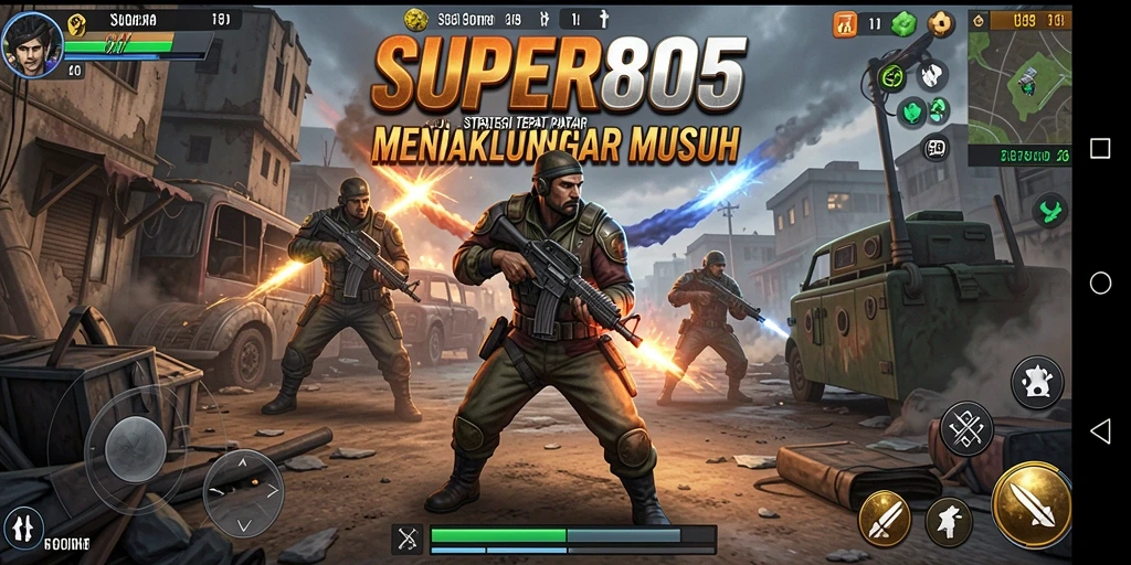 Tampilan menarik dari gameplay kompetitif SUPER805.
