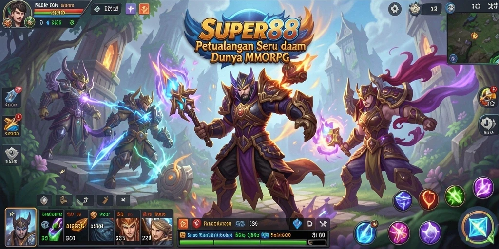 Gameplay seru di dunia fantasi MMORPG SUPER88.