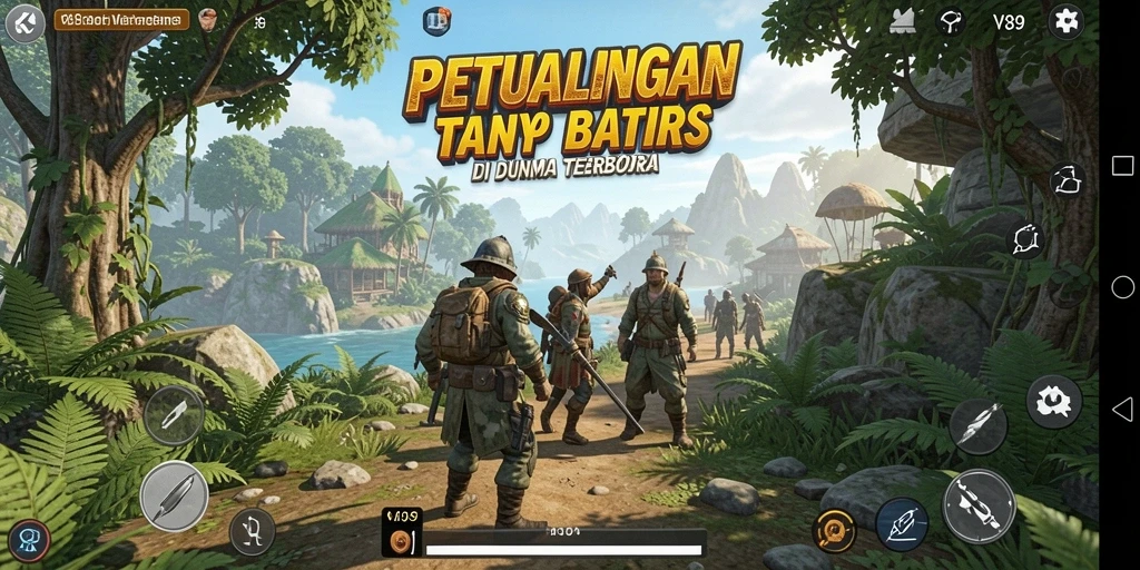 Tangkapan layar V89 menampilkan gameplay mendebarkan di dunia terbuka.