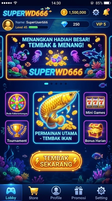 Tampilan antarmuka aplikasi superwd666 yang ramah pengguna.